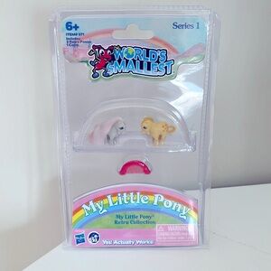 Worlds Smallest My Little Pony. Pack of two. Brand new. Miniature